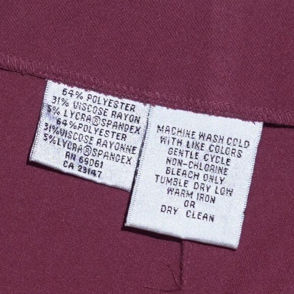 Talbots Skirt Burgundy Cargo Wrap Y2K Style Short w/ Pocket Gorpcore Size 16 - Picture 7 of 15